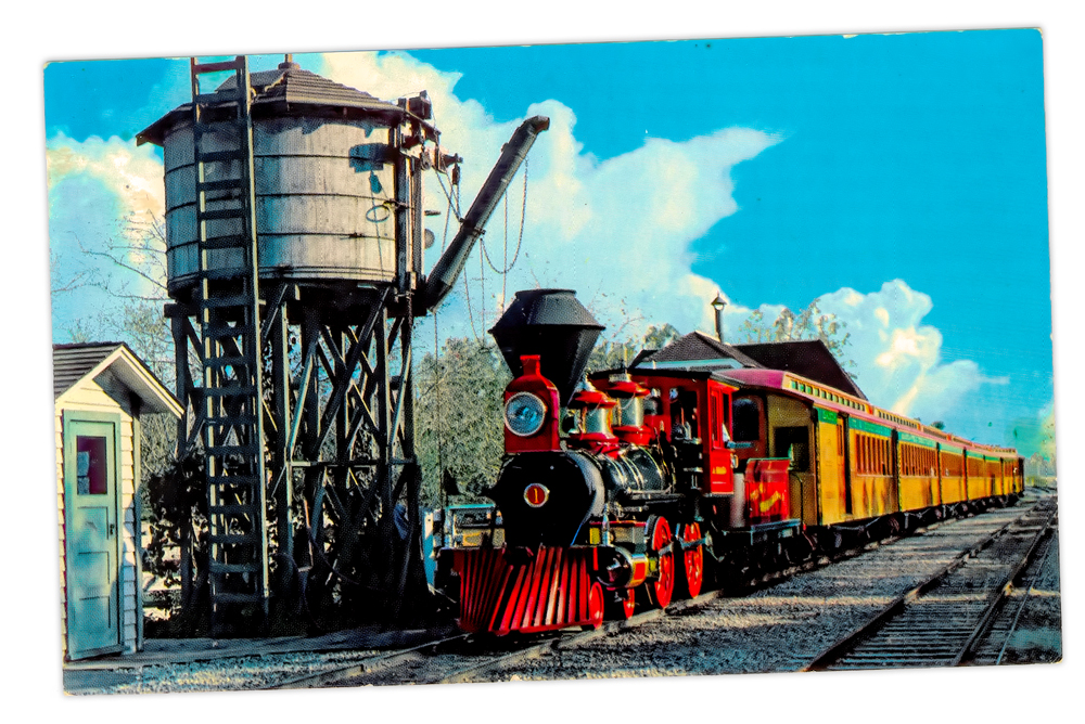 Passenger Train at Frontierland Water Tower