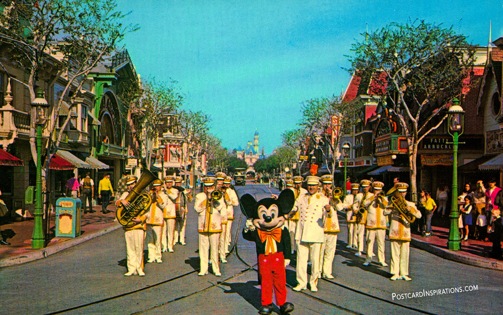 Mickey Mouse and the Disneyland Band (Postcard)